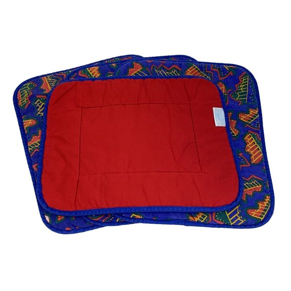 VTG Coming Home with Lands End 15x12 Placemats Christmas Tree Set of 4 - Picture 2 of 9